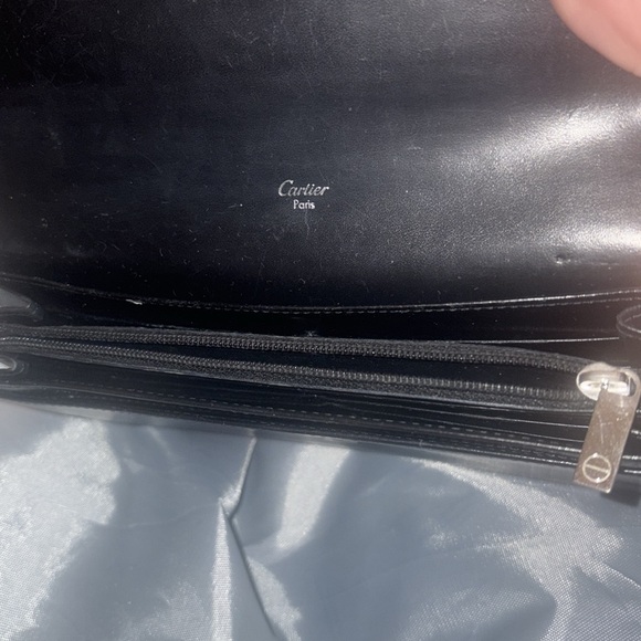 Cartier Black Leather Wallet with Silver Accent - Picture 2 of 4
